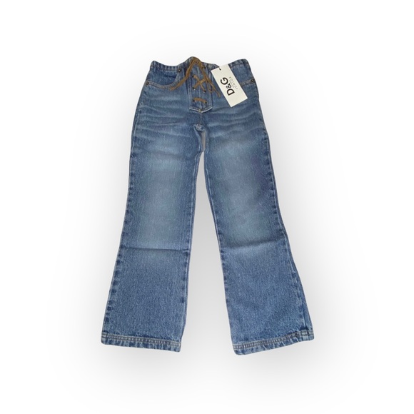 new Dolce & Gabbana D&G Junior ☻ Denim Jeans with Tie Front ☻ Medium Blue ☻ 5 10 - Picture 2 of 16